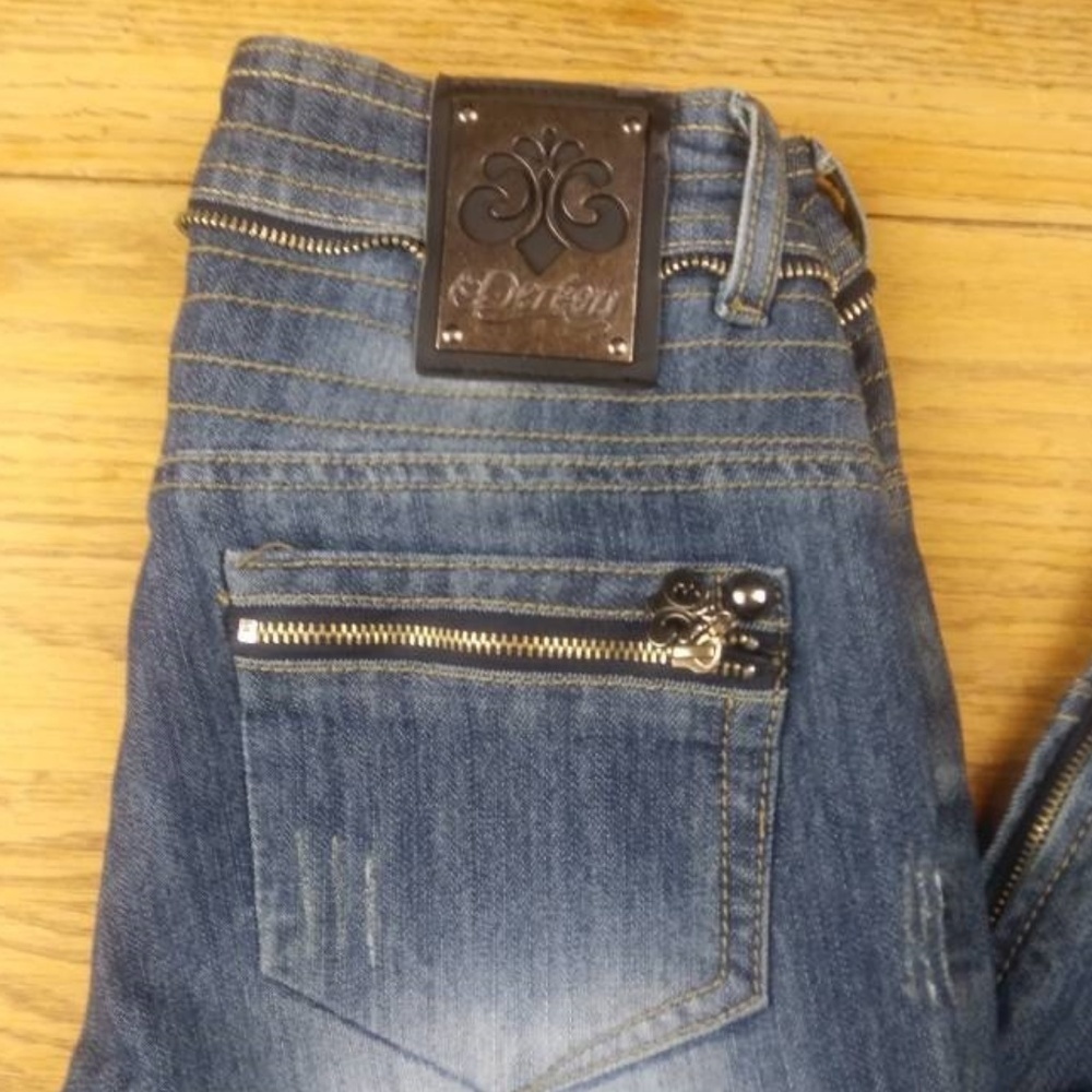 Dereon Skinny Moto Jeans Size 1/2